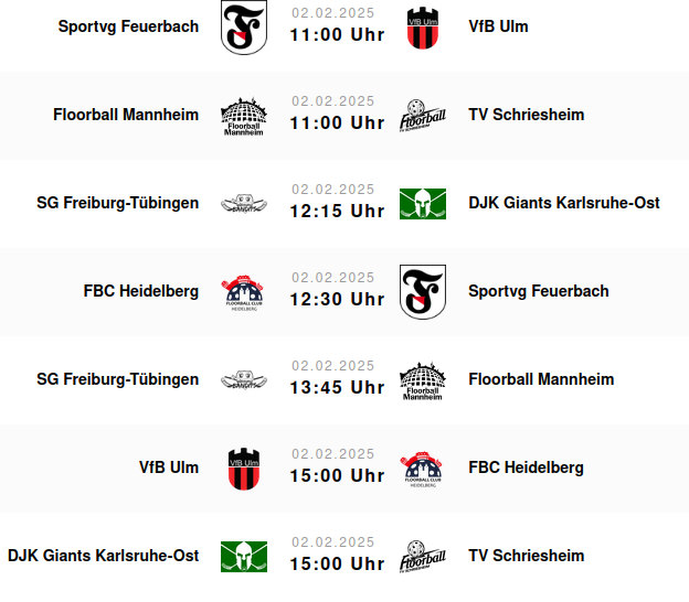 Spielplan