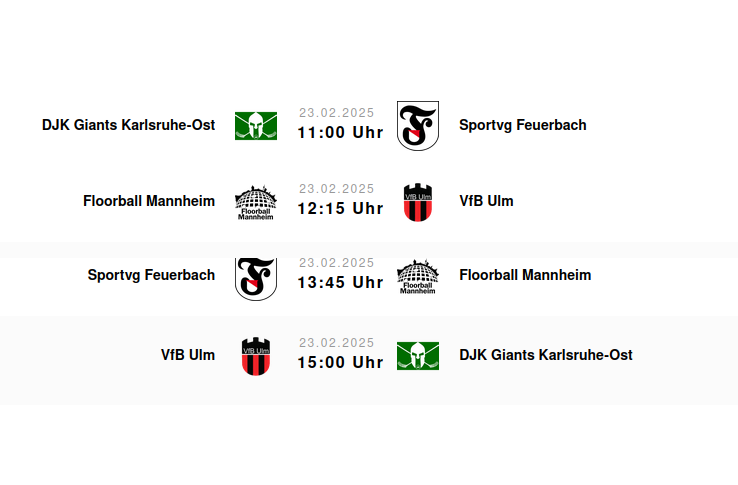 Spielplan